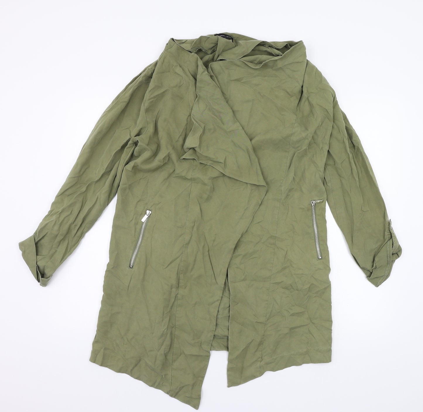 New Look Womens Green   Overcoat Jacket Size 12