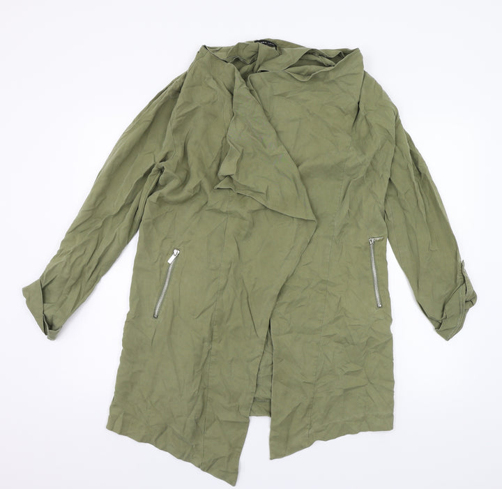 New Look Womens Green Overcoat Jacket Size 12