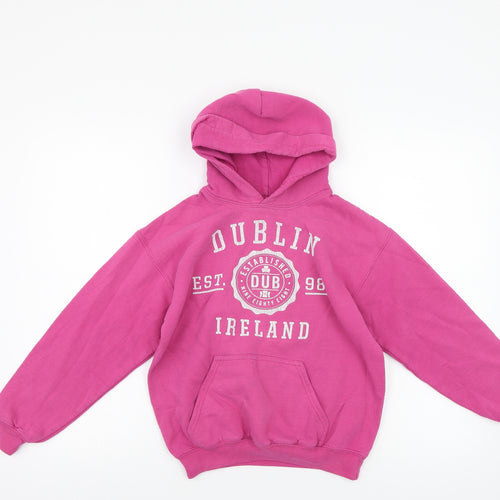Gildan Girls Pink   Pullover Hoodie Size M  - Dublin