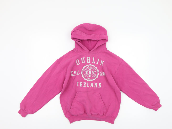 Gildan Girls Pink   Pullover Hoodie Size M  - Dublin