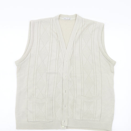 Simon Taylor Womens Beige   Cardigan Jumper Size M
