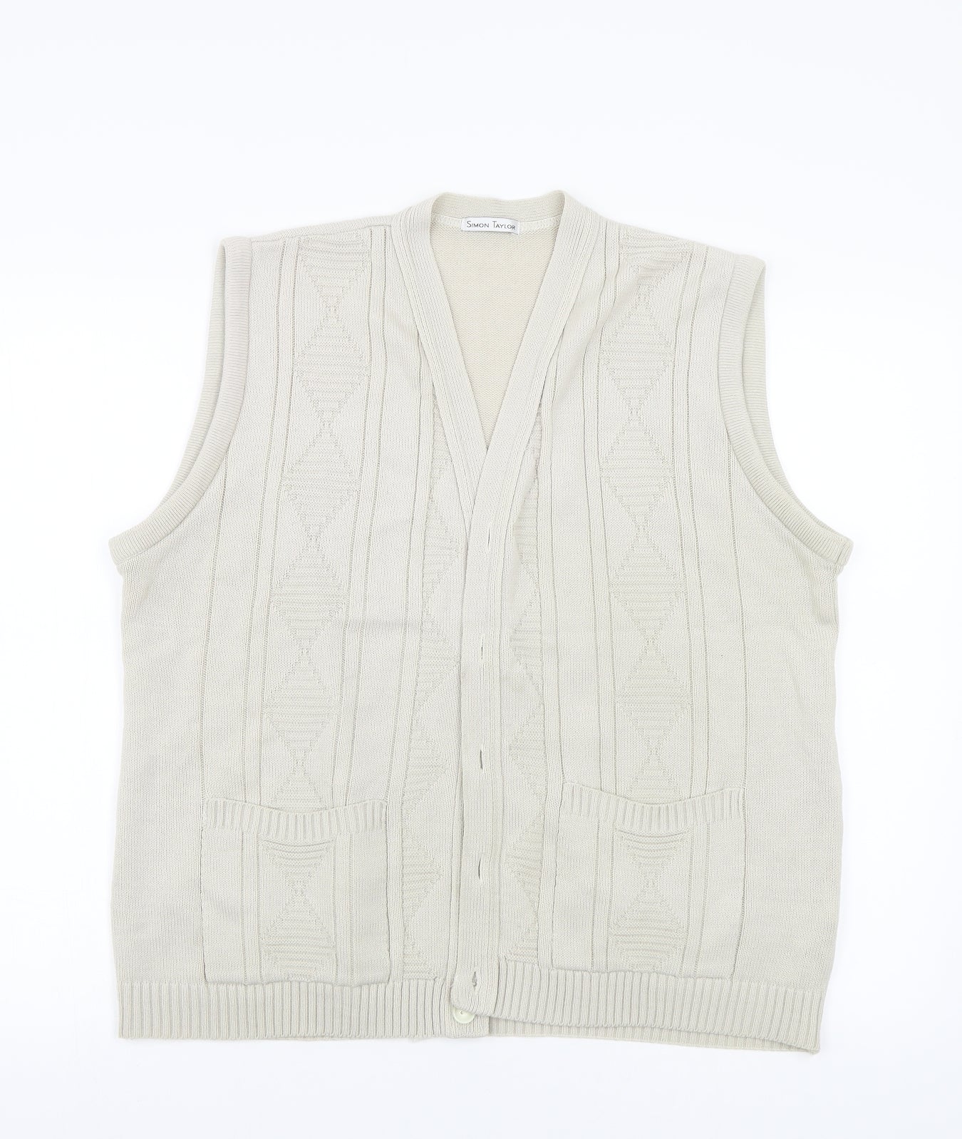 Simon Taylor Womens Beige   Cardigan Jumper Size M