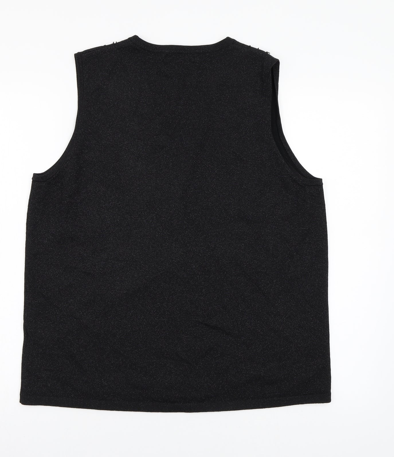 Jumper Womens Black   Cape Jumper Size 8  - Embroidered detail