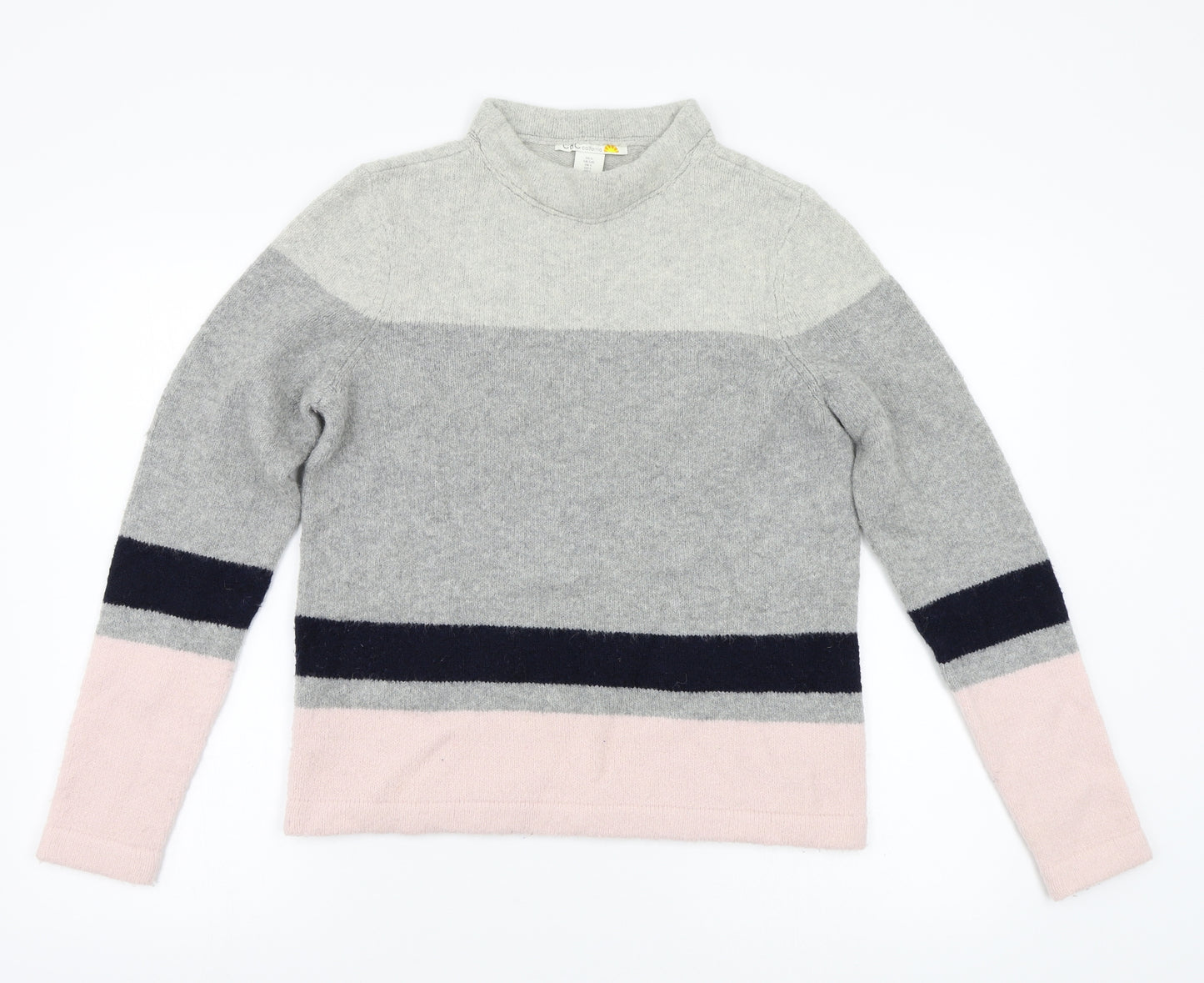 C&C California Womens Multicoloured Striped  Henley Jumper Size L