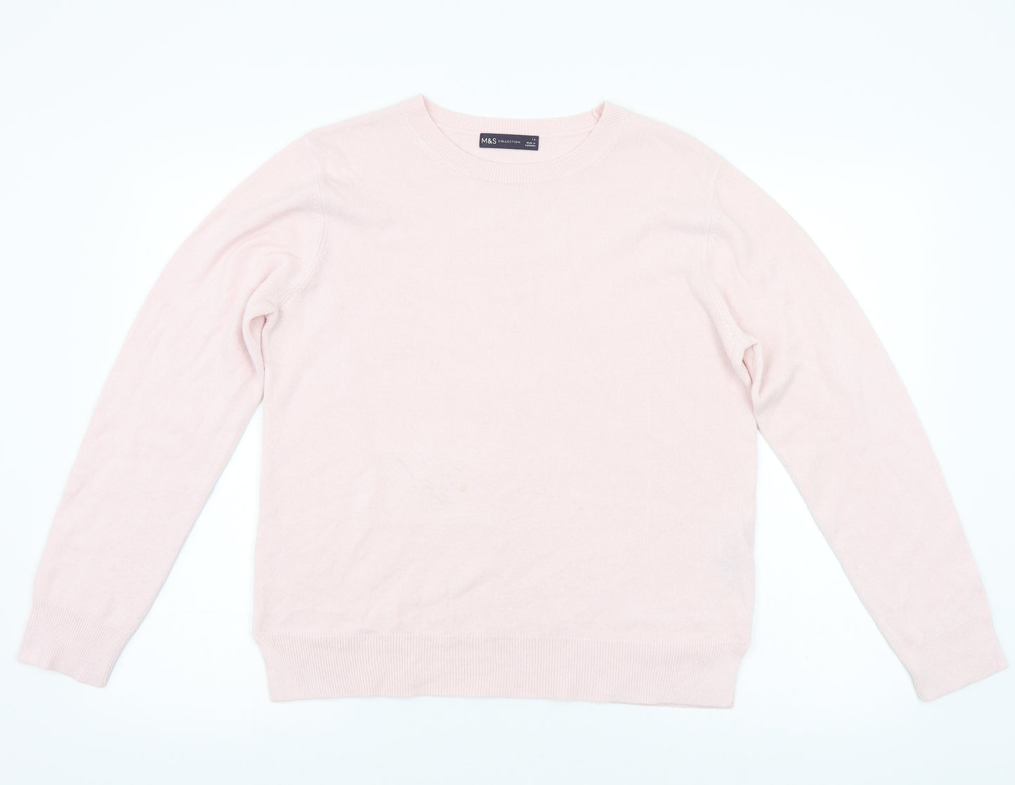 M&S Womens Orange   Henley Jumper Size 12