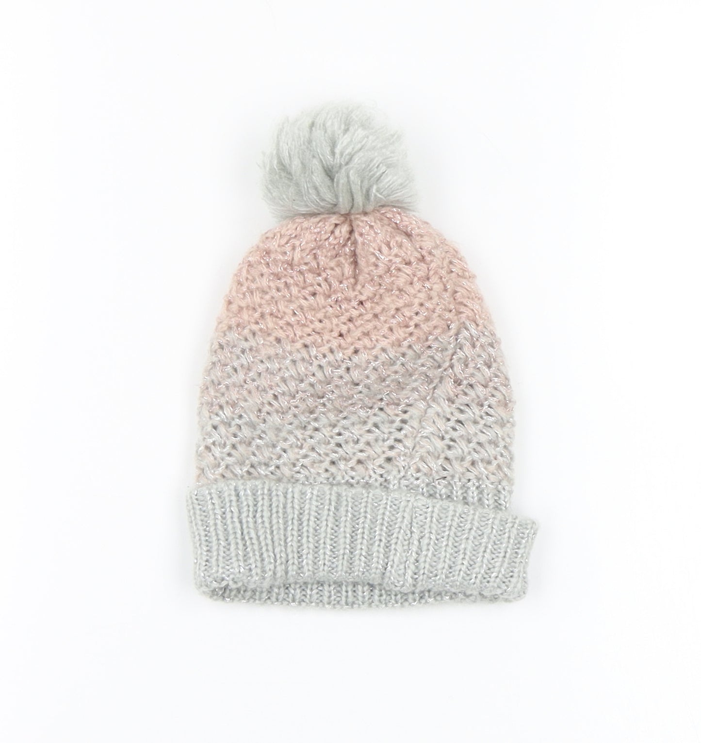 Primark Womens Grey  Knit Bobble Hat  Size M