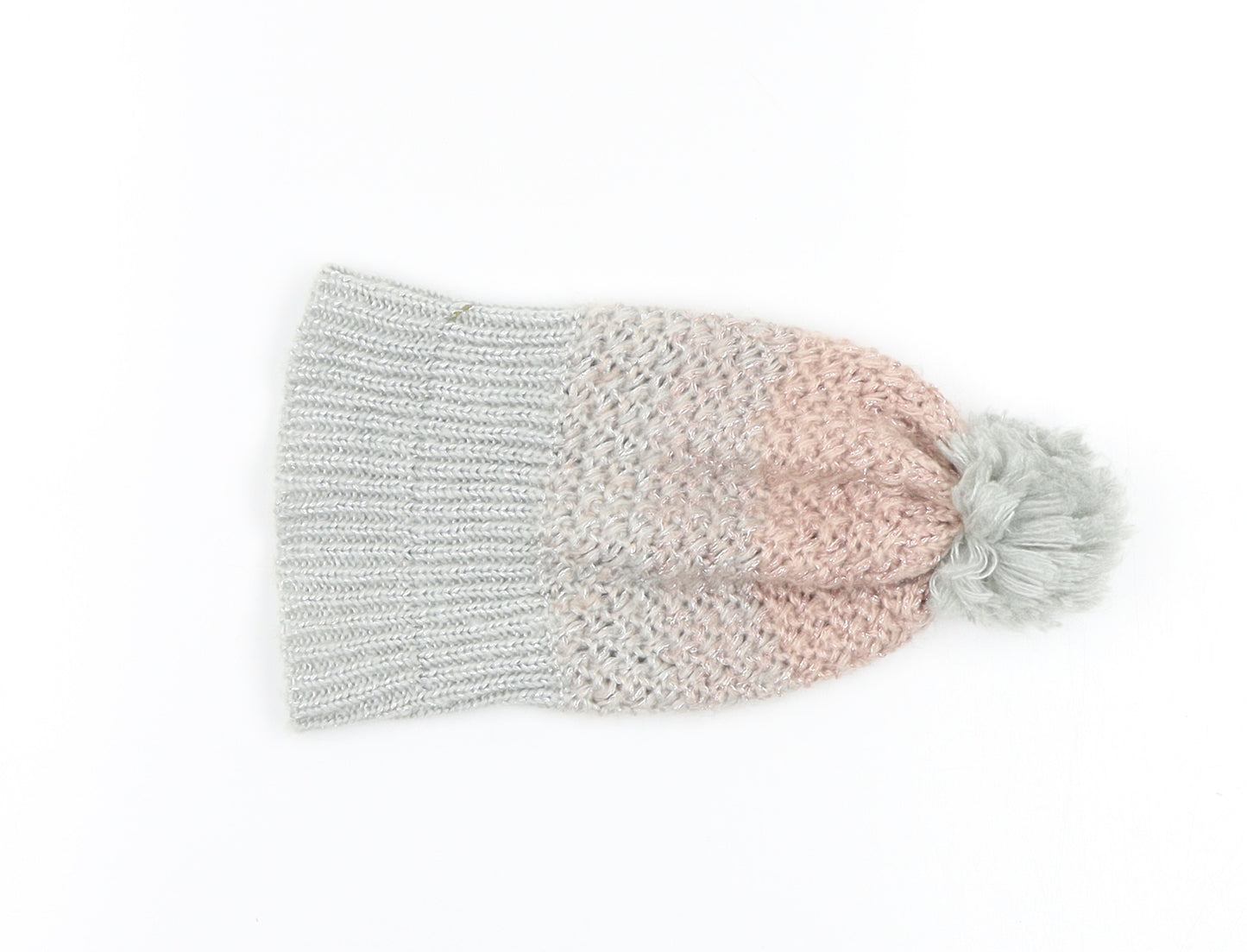 Primark Womens Grey  Knit Bobble Hat  Size M