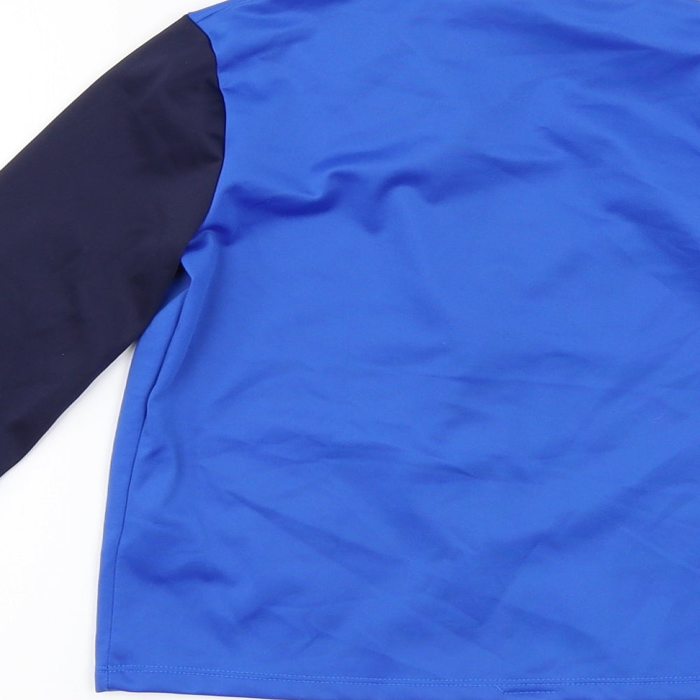 DECATHLON Boys Blue Houndstooth  Full Zip Hoodie Size 5-6 Years