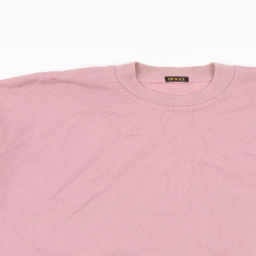 Oh Nice Womens Pink   Pullover Sweatshirt Size M