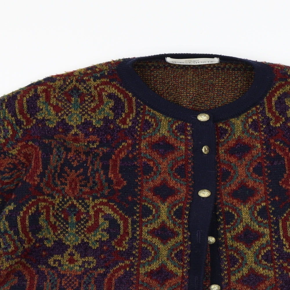 Marks and Spencer Womens Multicoloured Paisley  Cardigan Jumper Size 14