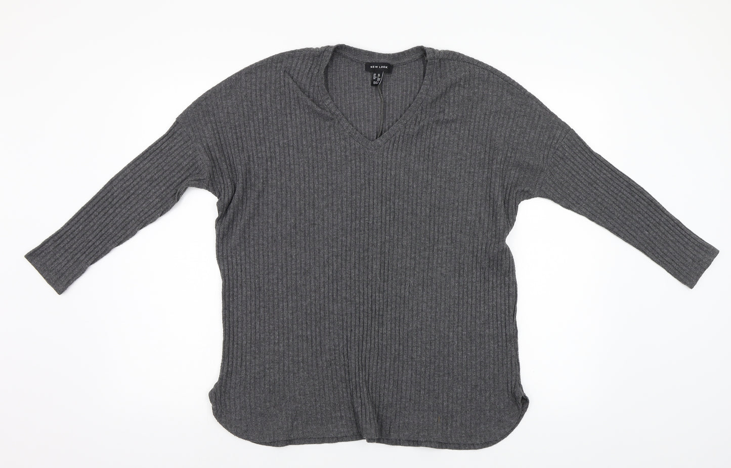 New Look Womens Green Houndstooth  Henley Jumper Size 10