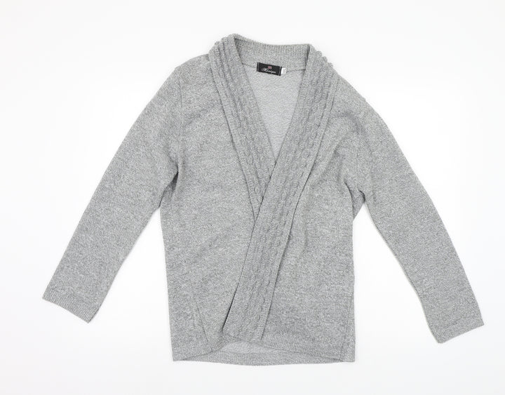 Monique Womens Grey Cardigan Jumper Size M