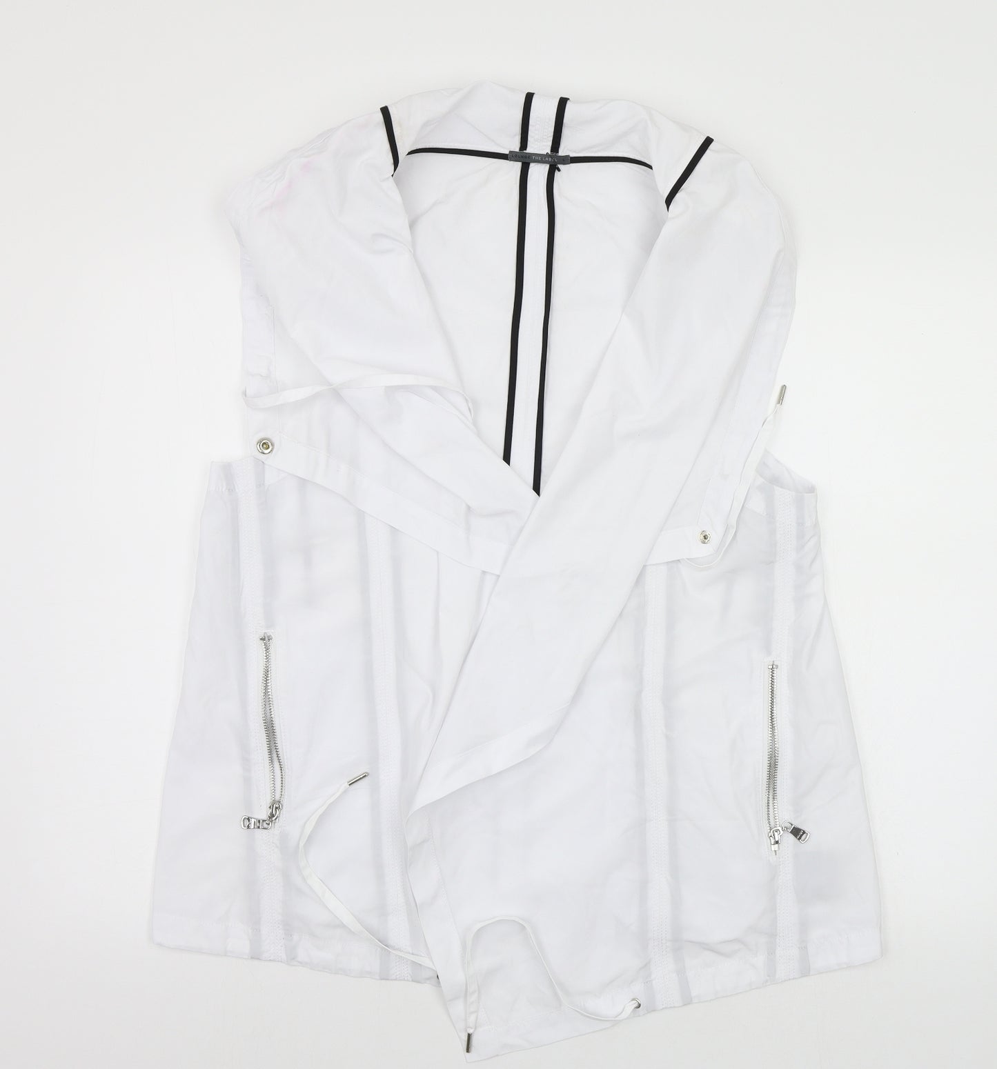 Lounge The Label Womens White   Overcoat Poncho Size L