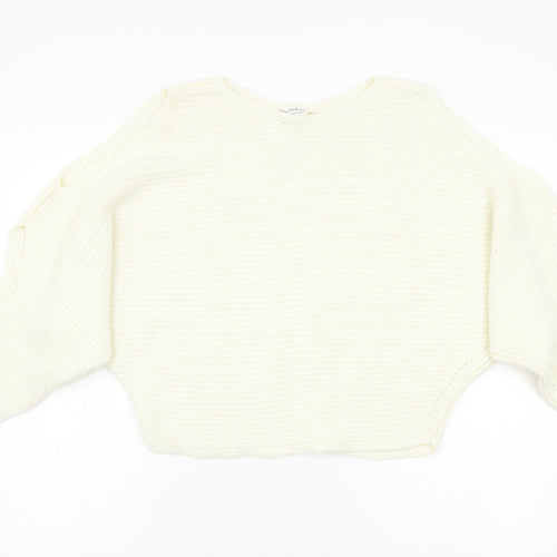 Miss Selfridge Womens Ivory   Pullover Jumper Size 14  - cutout detail