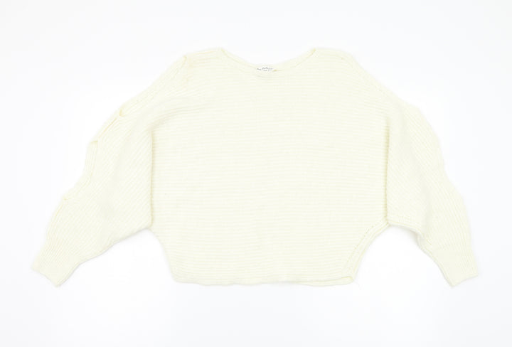 Miss Selfridge Womens Ivory   Pullover Jumper Size 14  - cutout detail