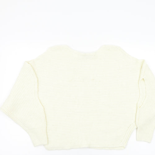 Miss Selfridge Womens Ivory   Pullover Jumper Size 14  - cutout detail