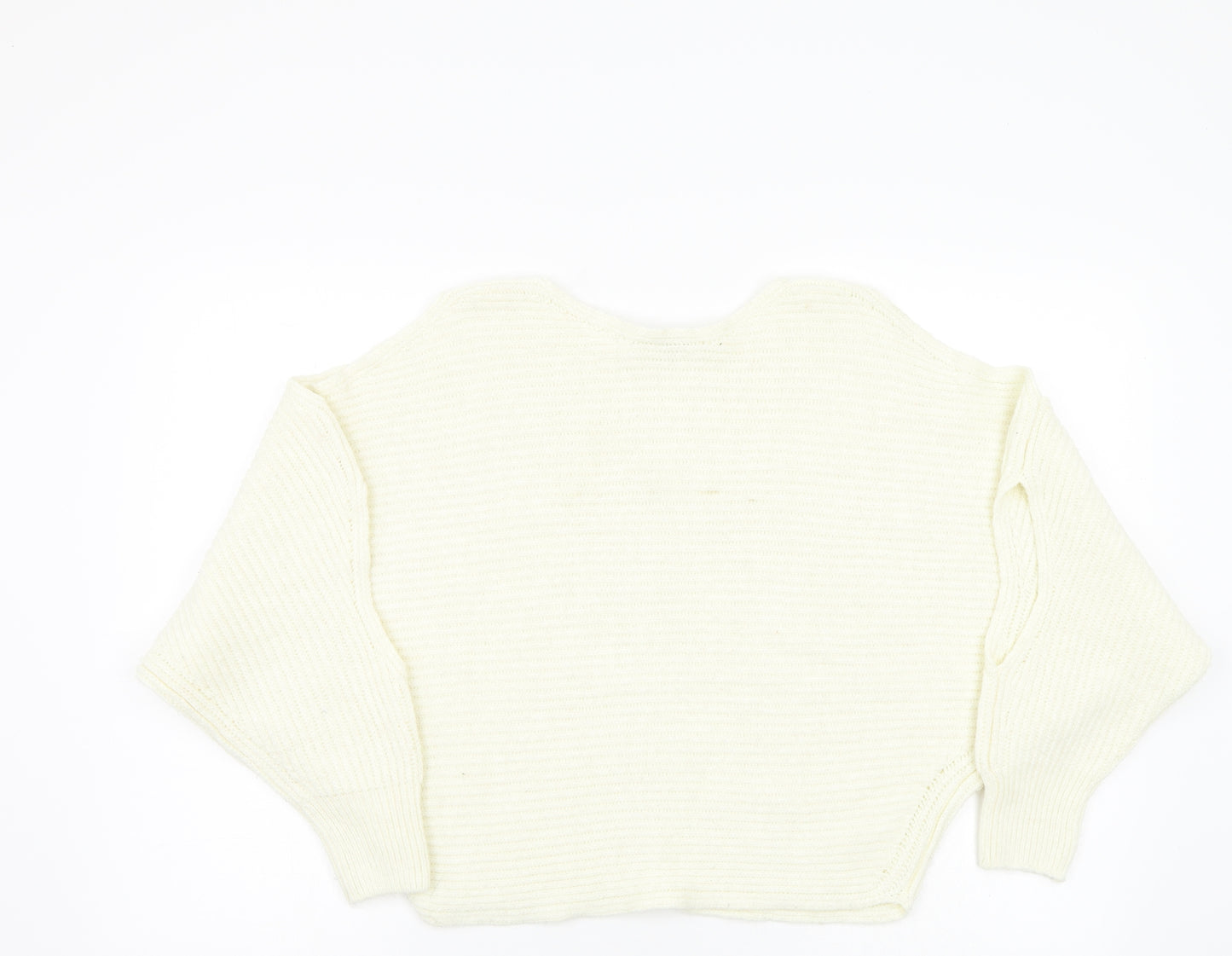 Miss Selfridge Womens Ivory   Pullover Jumper Size 14  - cutout detail