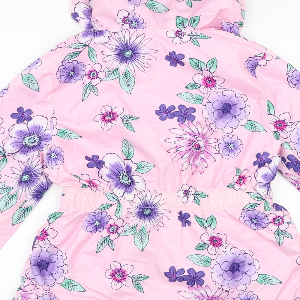 George Girls Pink Flecked  Rain Coat Coat Size 11-12 Years
