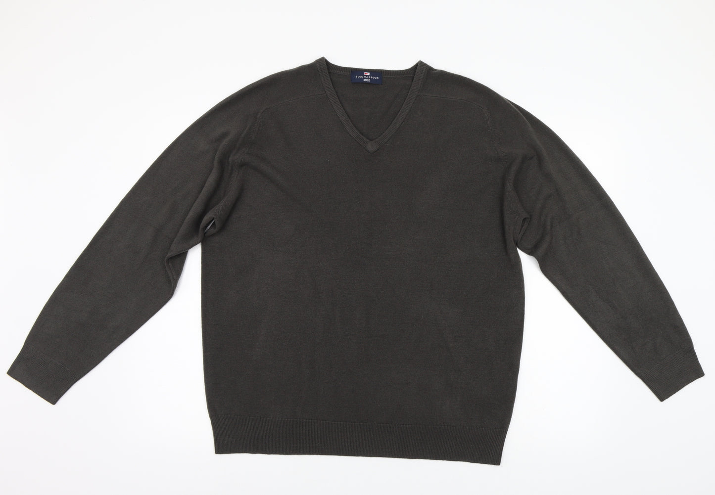 M&S Mens Blue   Henley Jumper Size L