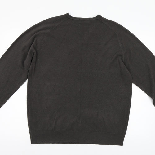 M&S Mens Blue   Henley Jumper Size L
