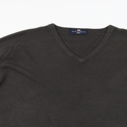 M&S Mens Blue   Henley Jumper Size L