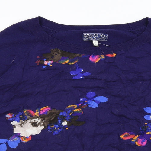 Joules Womens Blue Floral  Pullover Jumper Size 16