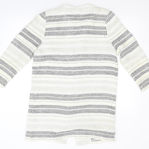 River Island Womens Black Striped  Cardigan Jumper Size 12