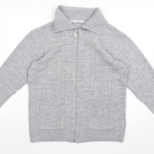 Pure & Natural Womens Grey   Cardigan Jumper Size XL