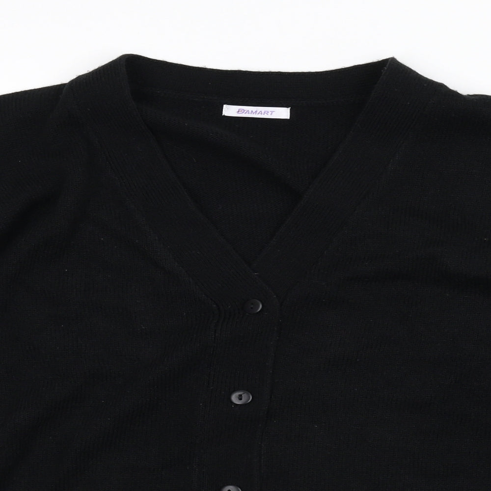 Damart Womens Black   Cardigan Jumper Size M