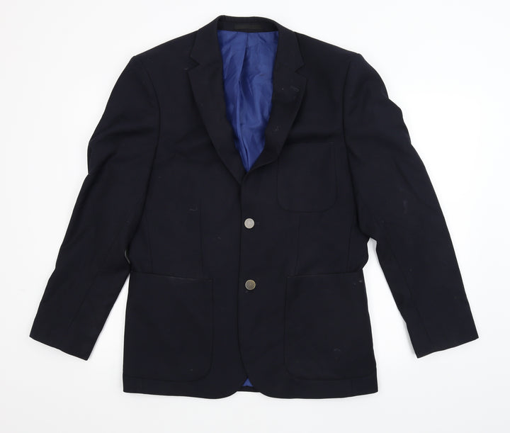 Charlton Gray Mens Blue Jacket Blazer Size 40