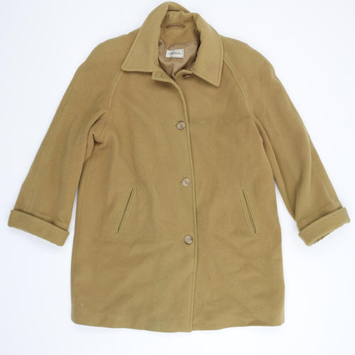 Astraka Womens Yellow   Overcoat Coat Size 16