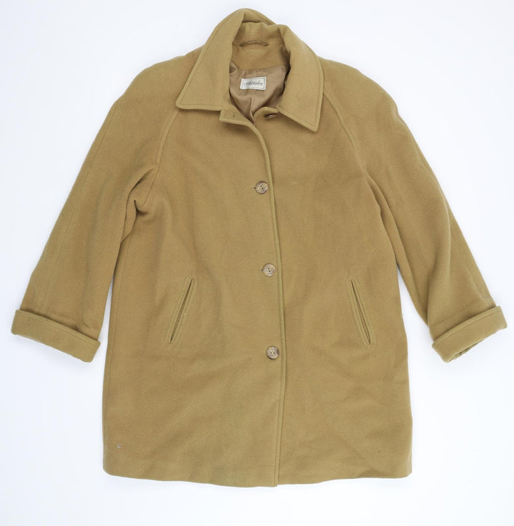 Astraka Womens Yellow Overcoat Coat Size 16