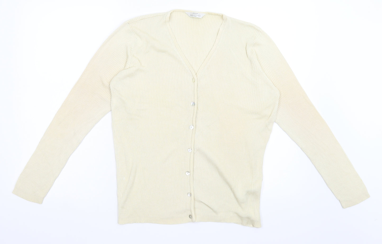 Marks and Spencer Womens Beige   Cardigan Jumper Size 16