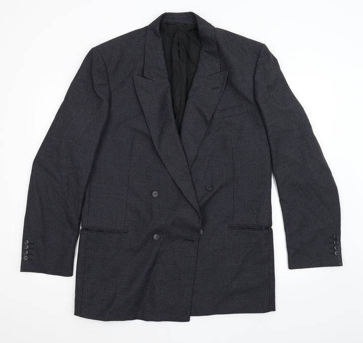 Preworn Mens Black Jacket Suit Jacket Size 40