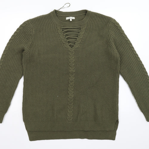 peacock Womens Green   Pullover Jumper Size L