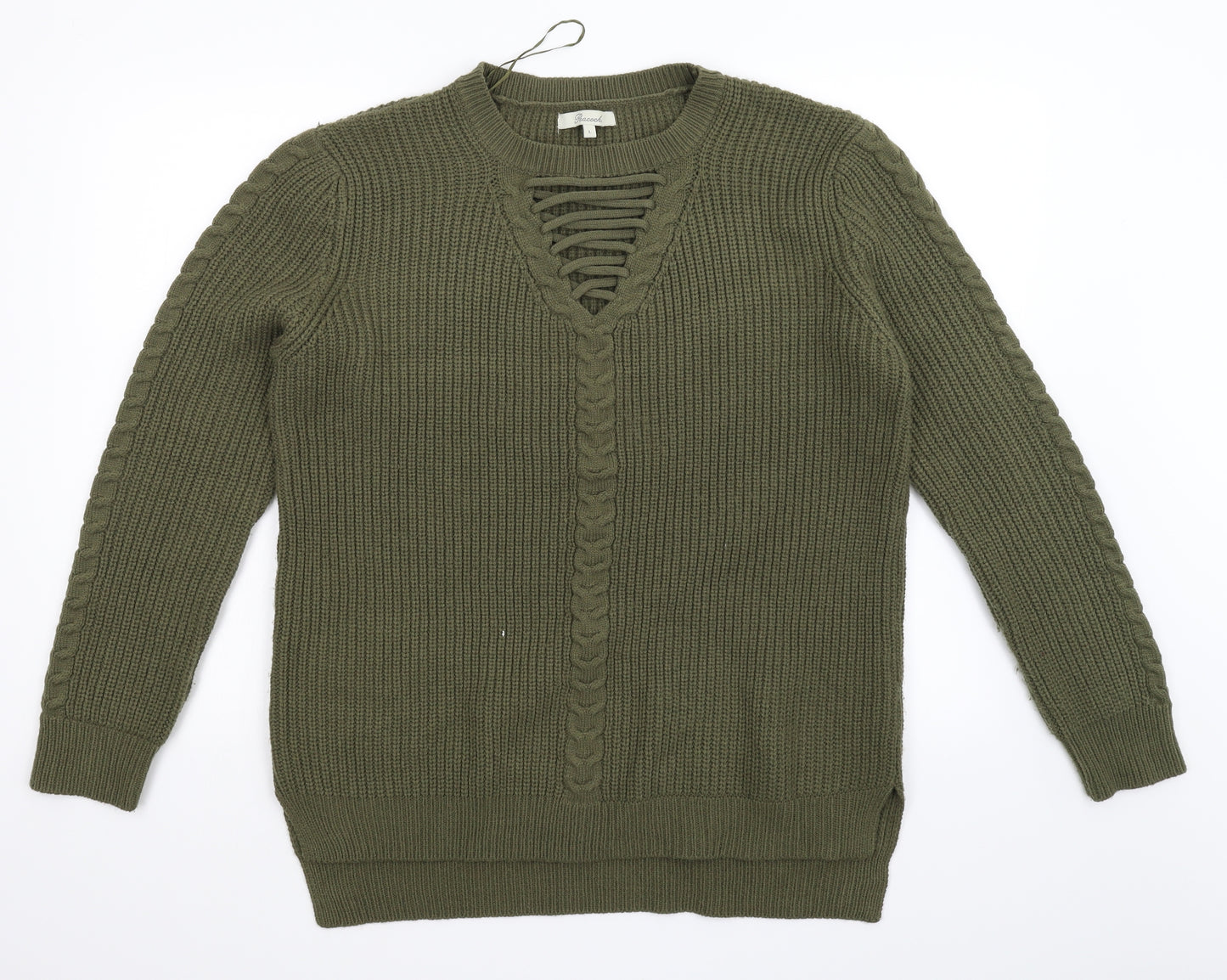 peacock Womens Green   Pullover Jumper Size L