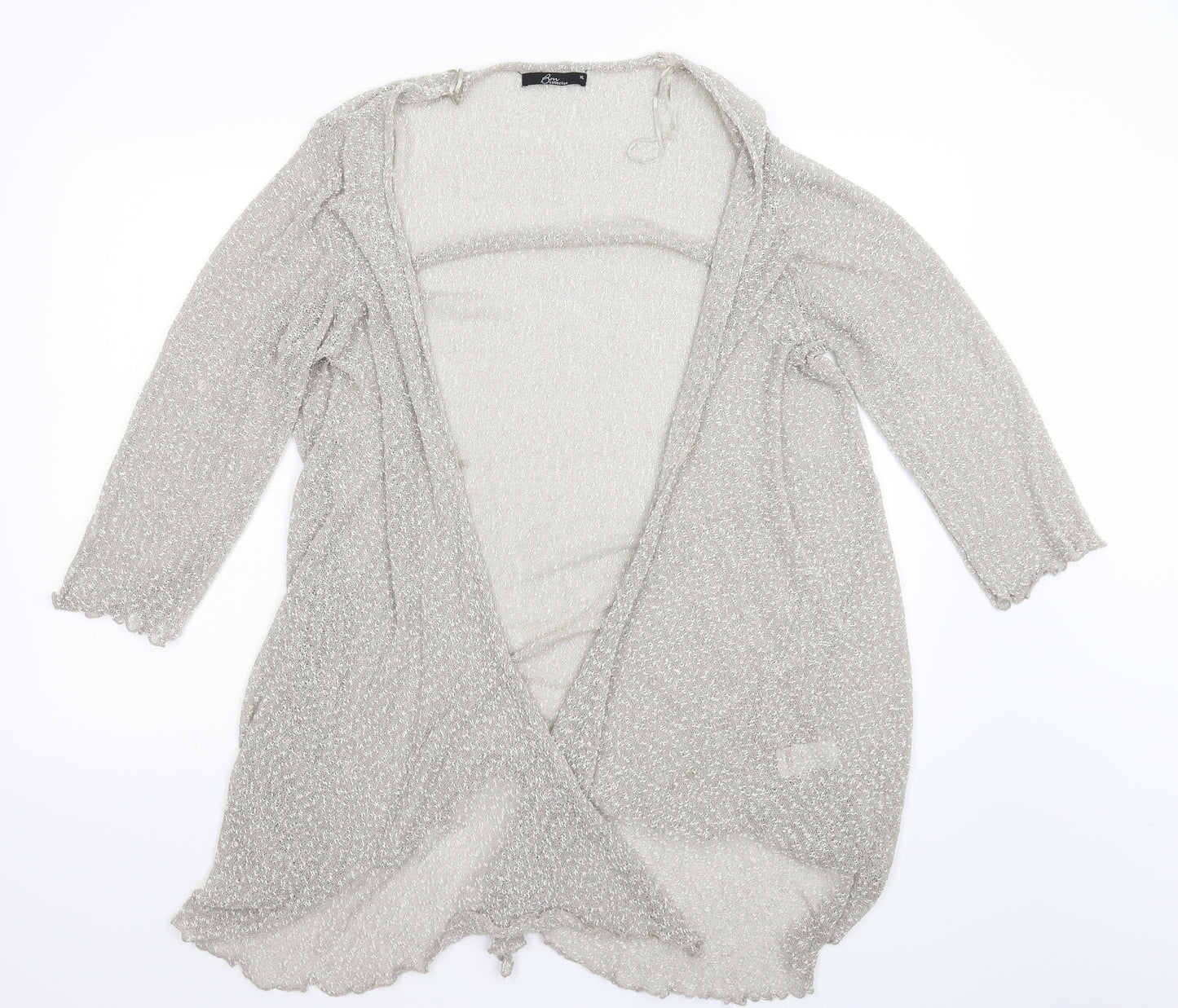 BM Womens Silver   Cardigan Jumper Size XL