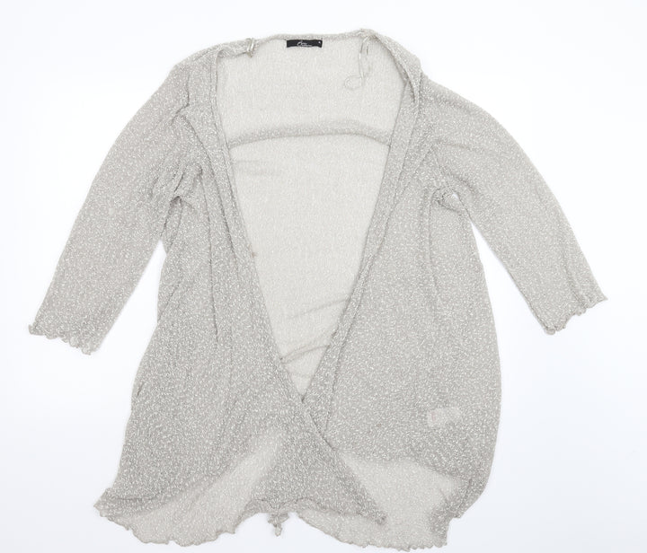 BM Womens Silver   Cardigan Jumper Size XL