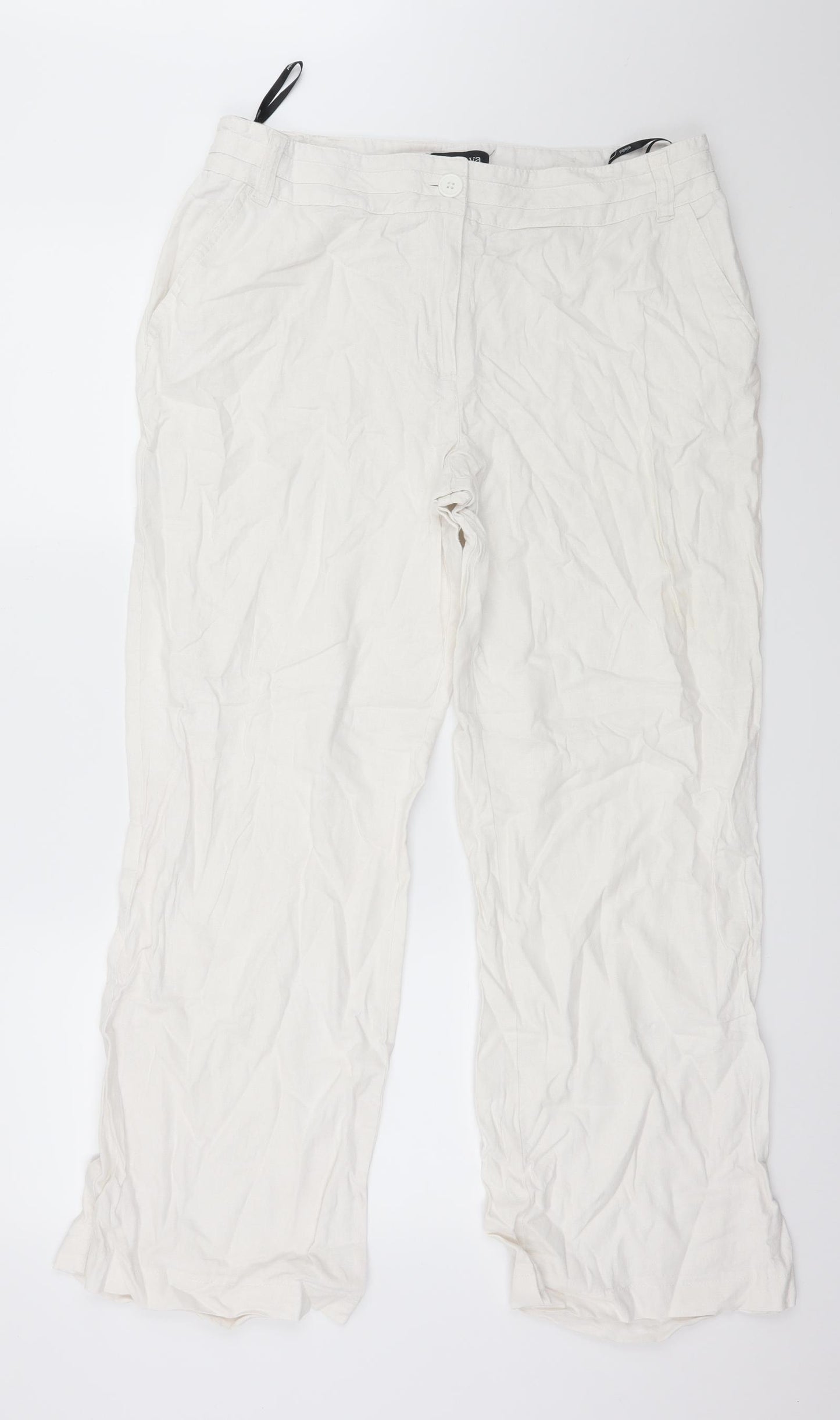 Papaya Womens White   Trousers  Size 16 L28 in