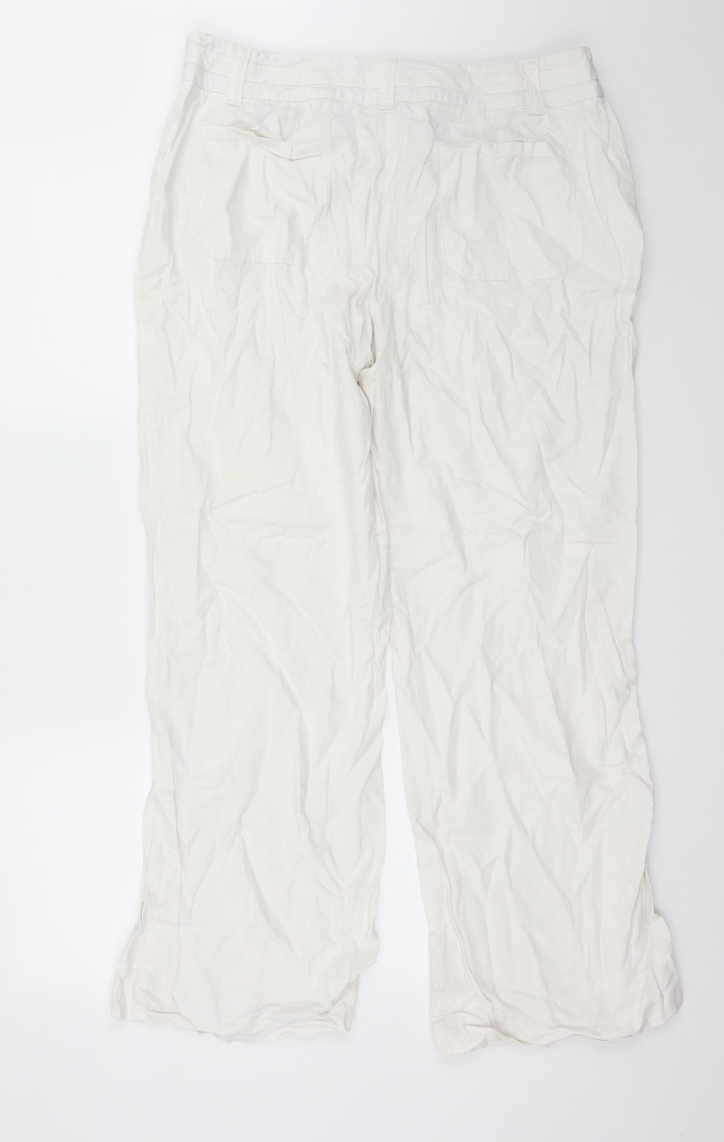 Papaya Womens White   Trousers  Size 16 L28 in
