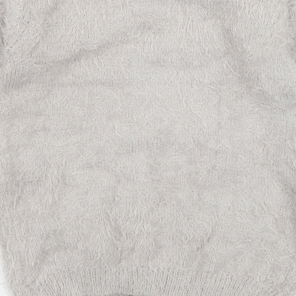 Primark Girls Grey  Knit Pullover Jumper Size 10-11 Years  - Unicorn