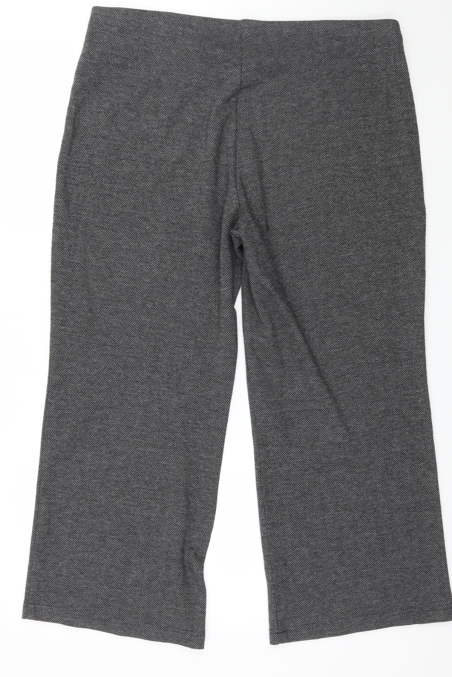 Marks and Spencer Womens Grey  Jersey Trousers  Size 18 L26 in