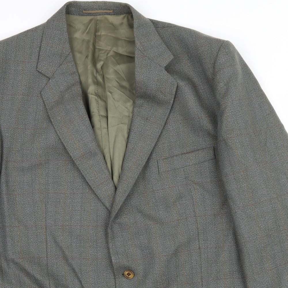 Blacks Mens Green Striped  Jacket Suit Jacket Size XL