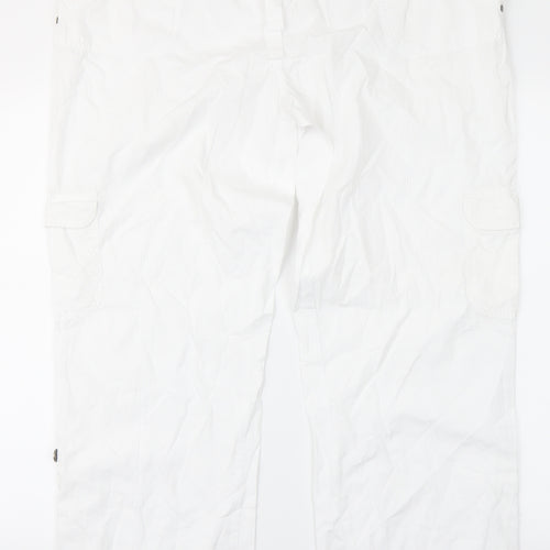 George Womens White   Cargo Trousers Size 18 L29 in