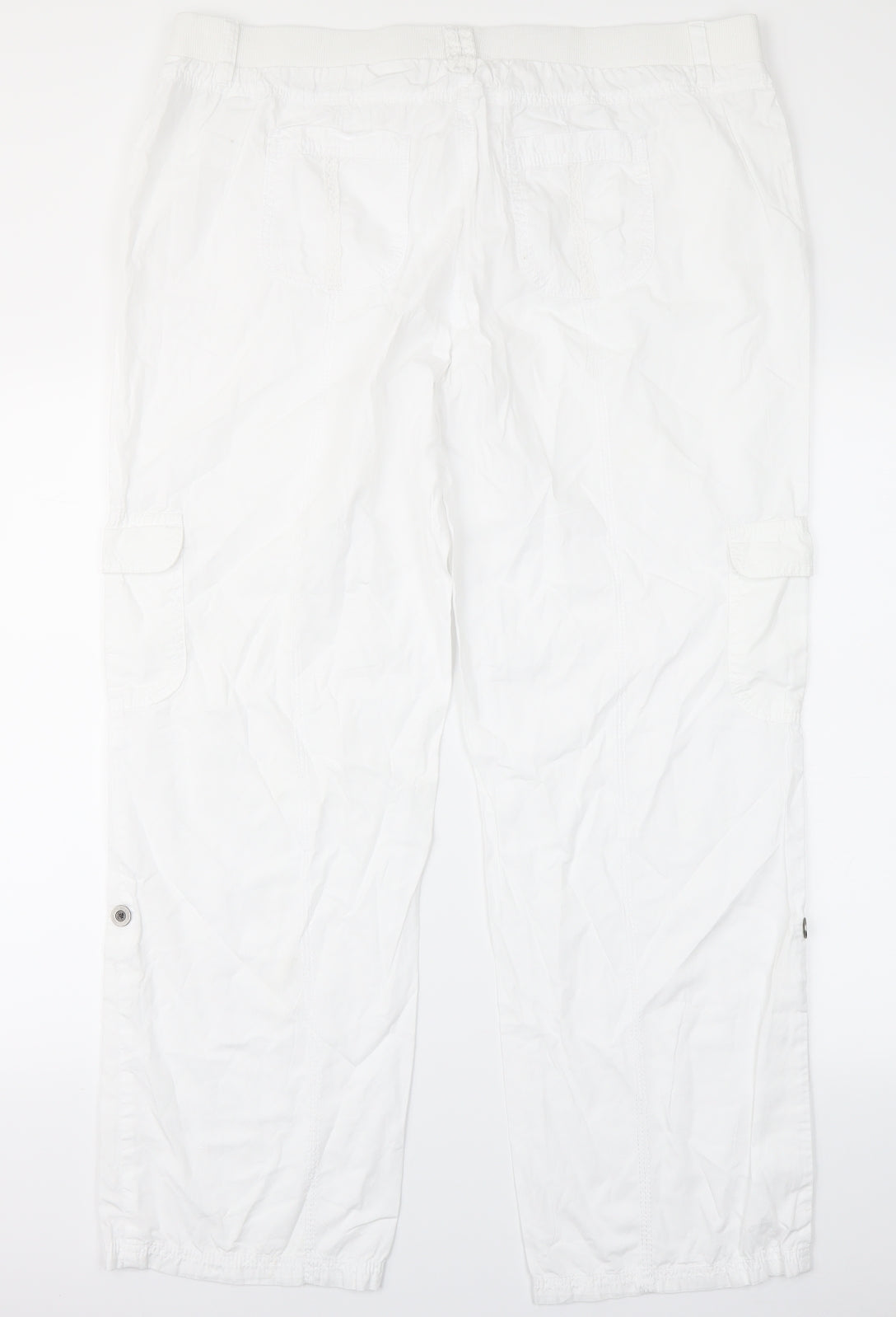 George Womens White   Cargo Trousers Size 18 L29 in