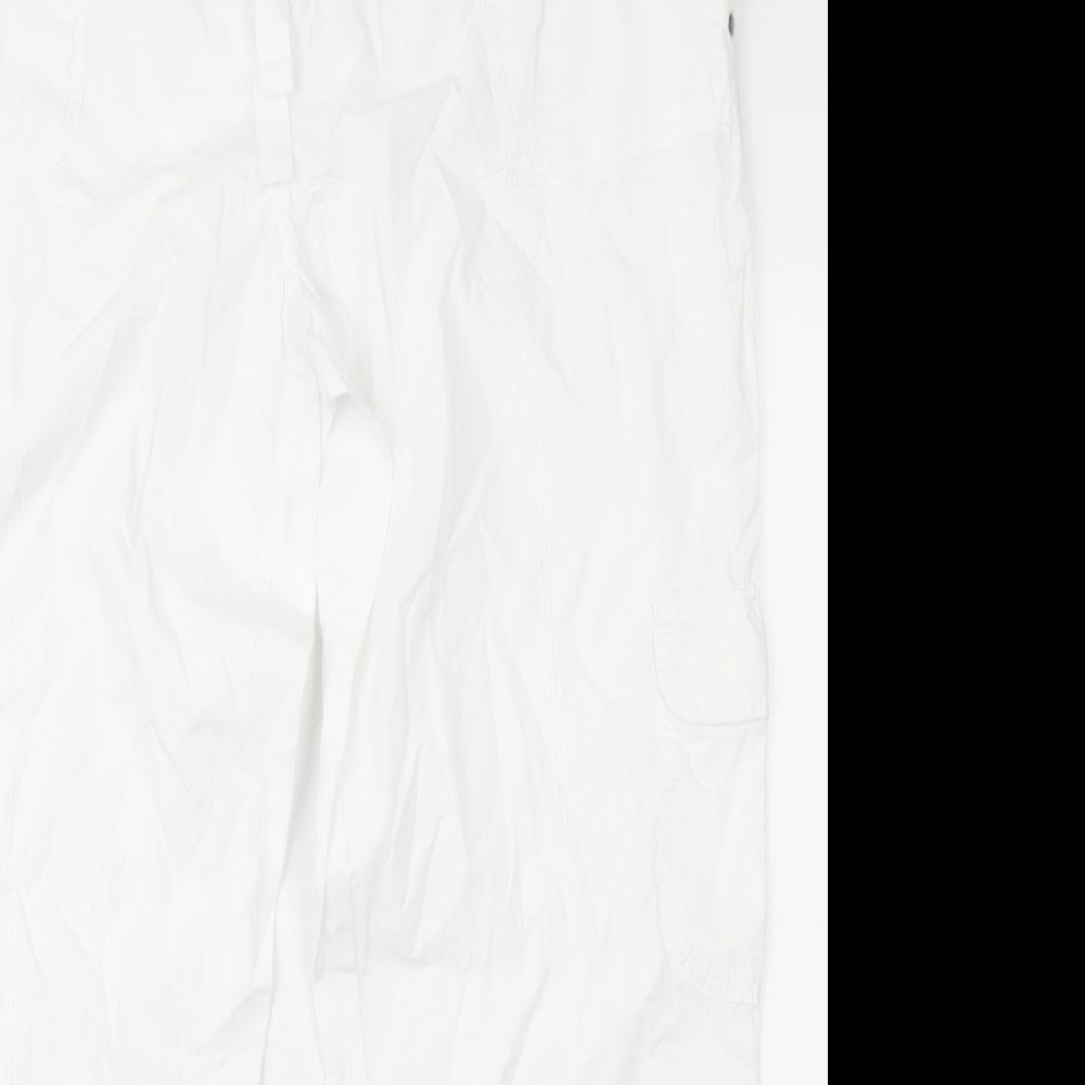 George Womens White   Cargo Trousers Size 18 L29 in