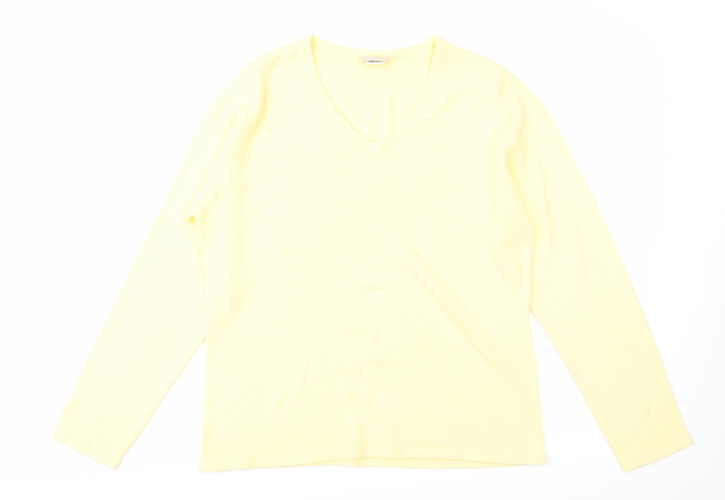 Mackays Womens Yellow  Knit Pullover Jumper Size L