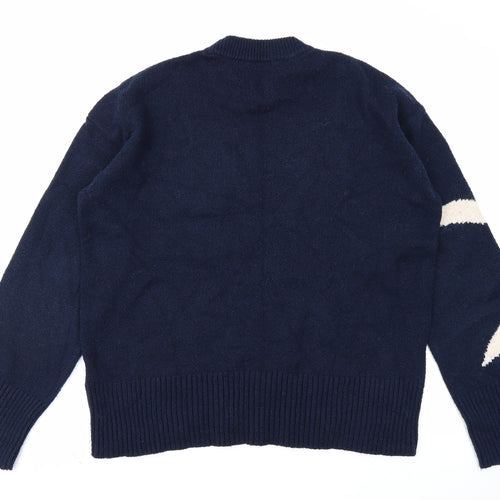 Per Una Womens Blue  Knit Pullover Jumper Size 12