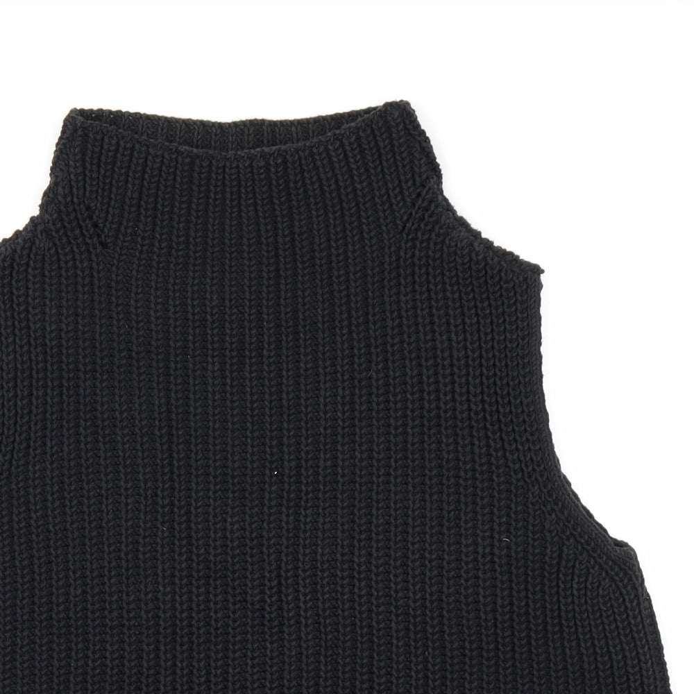NEXT Womens Black  Knit Vest Jumper Size 14