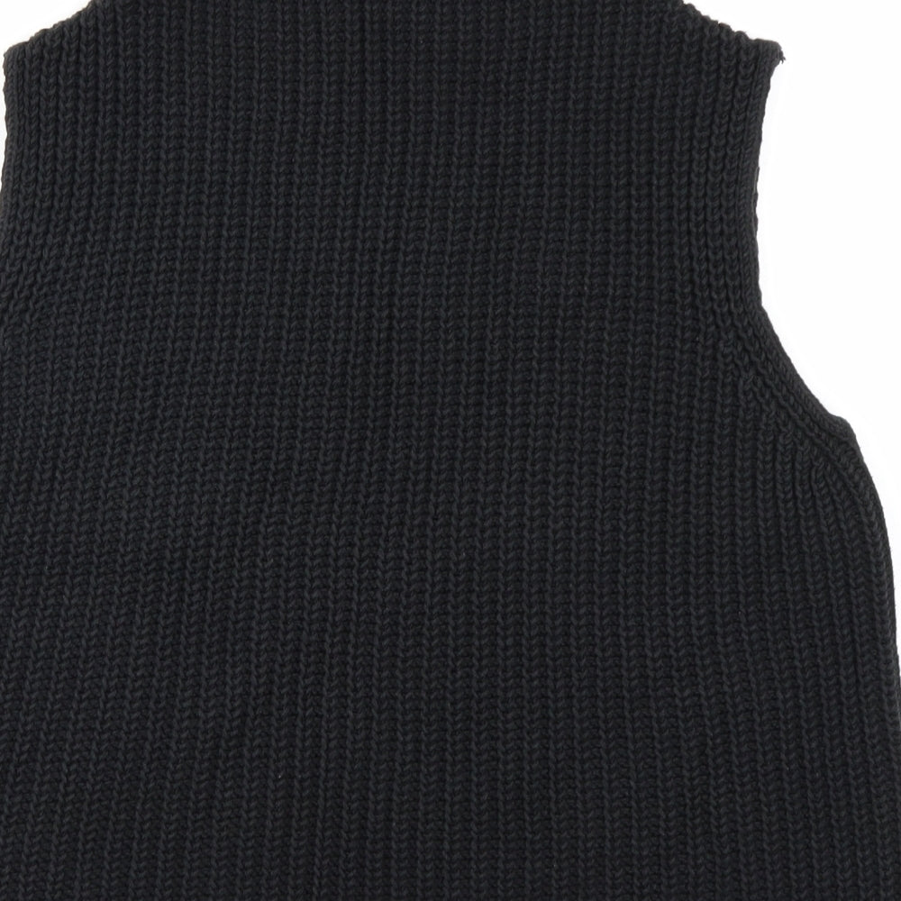 NEXT Womens Black  Knit Vest Jumper Size 14